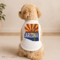 Arizona State Flag Saguaro Doggie Tank thumb 2