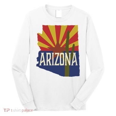 Arizona State Flag Saguaro Long Sleeve Shirt