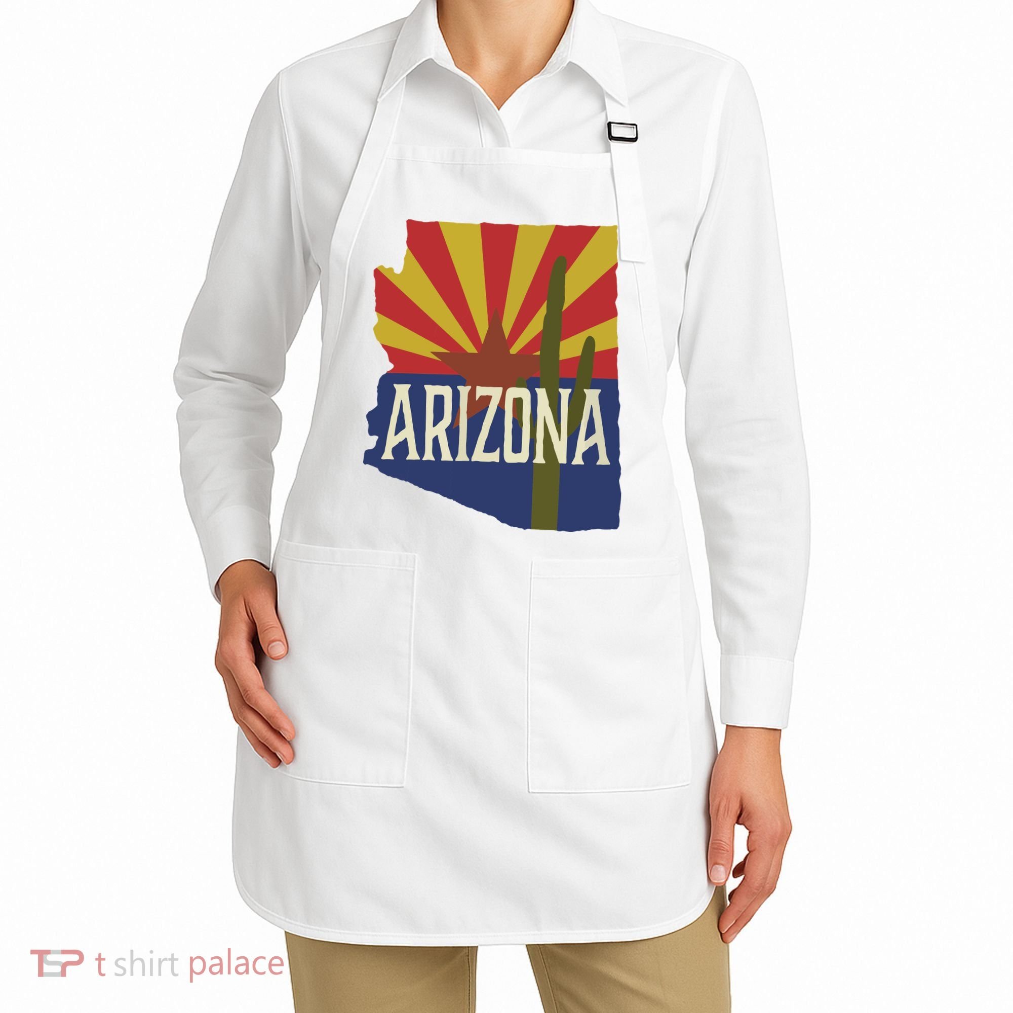 Arizona State Flag Saguaro Apron