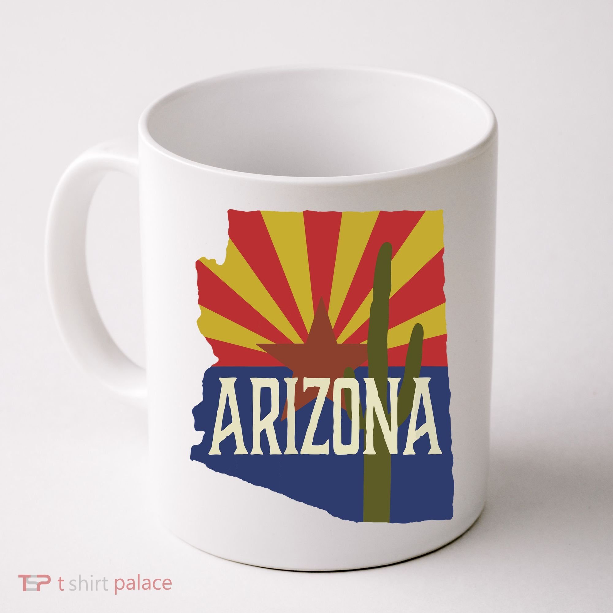 Arizona State Flag Saguaro Coffee Mug