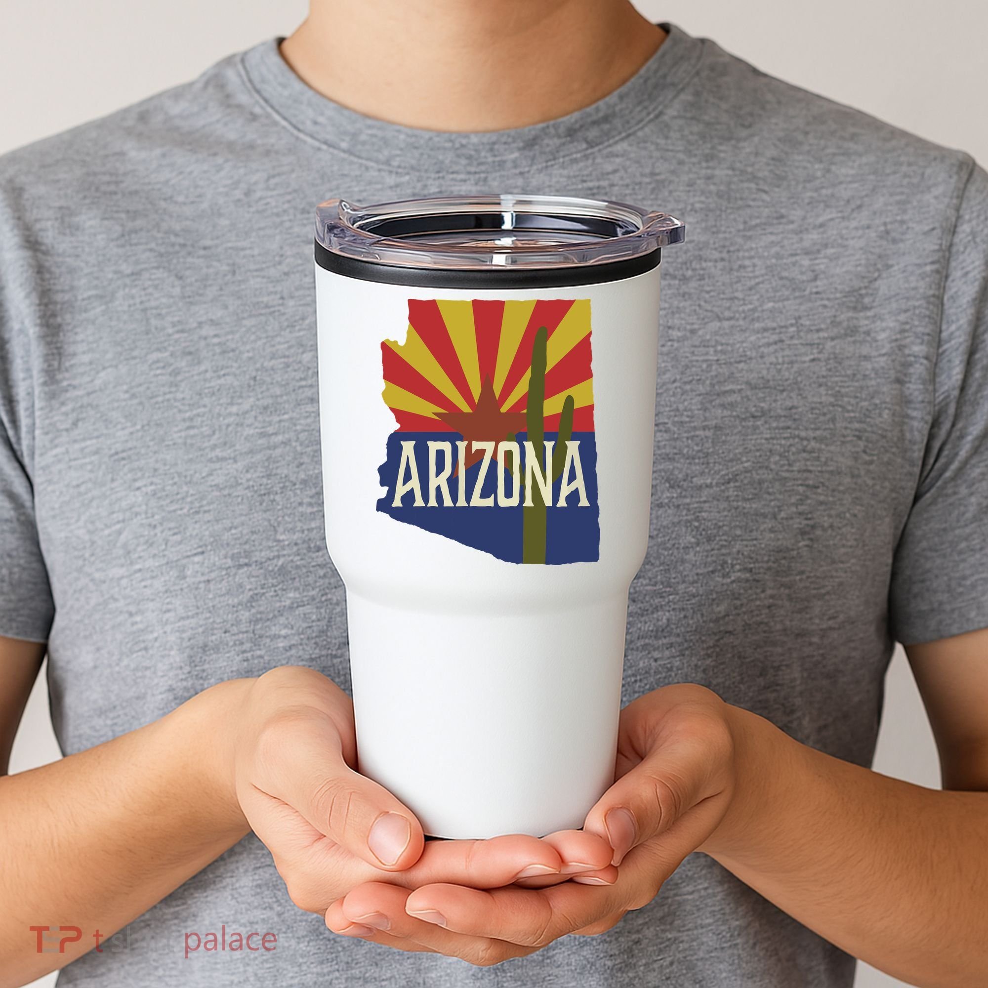Arizona State Flag Saguaro Tumbler