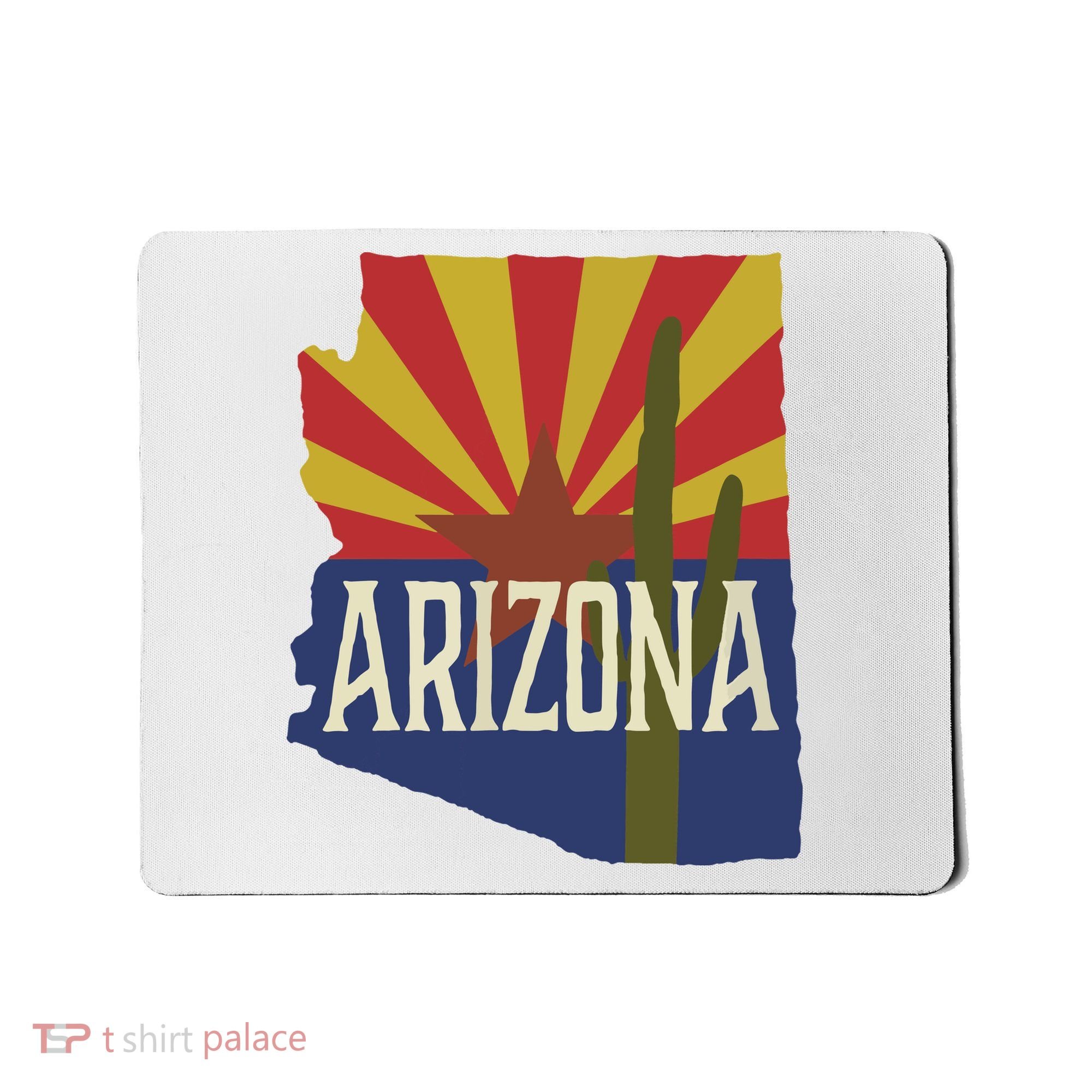 Arizona State Flag Saguaro Mousepad