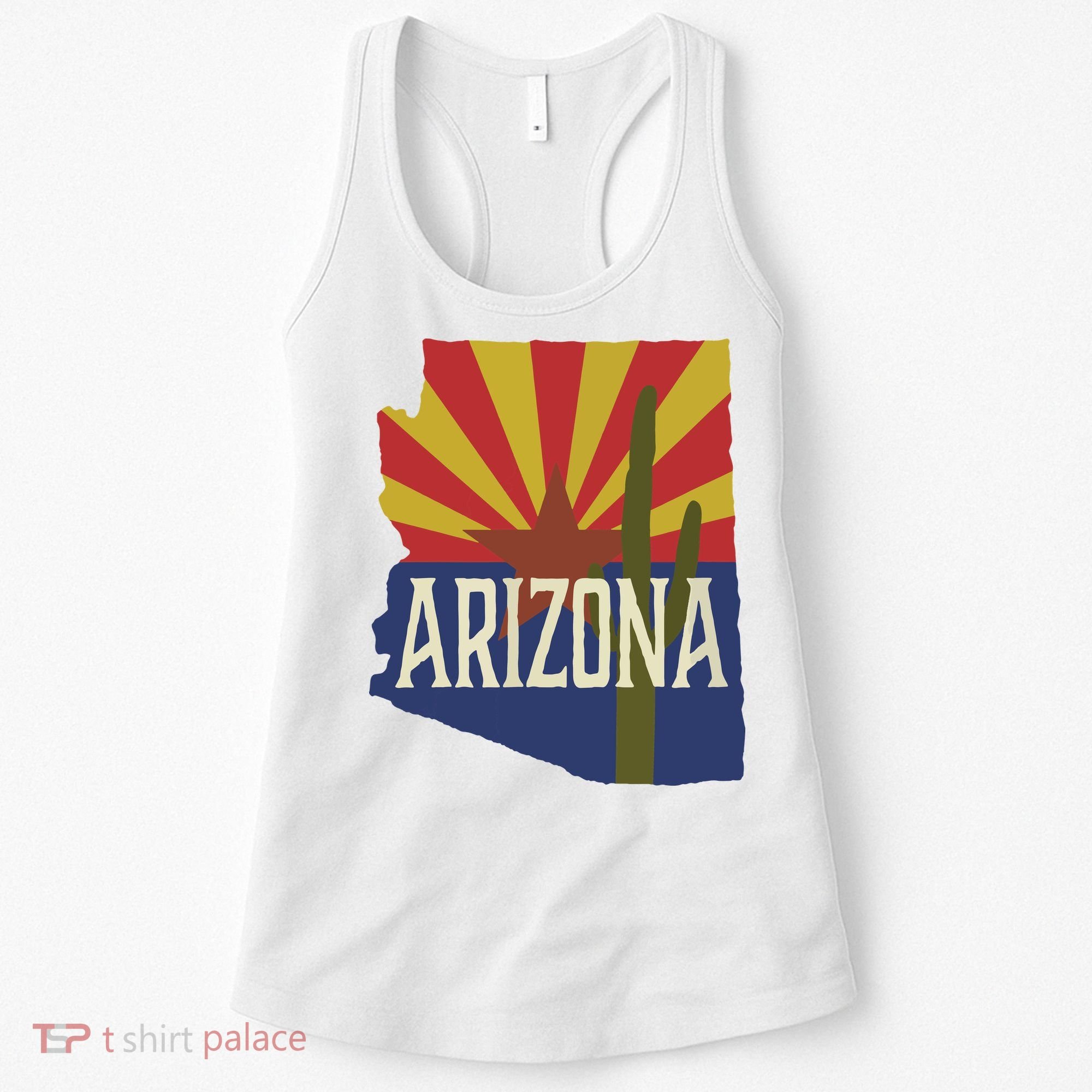 Arizona State Flag Saguaro Women's Tank Top
