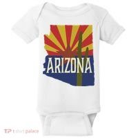 Arizona State Flag Saguaro Baby Bodysuit thumb 0
