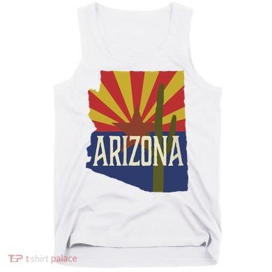 Arizona State Flag Saguaro Tank Top