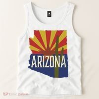 Arizona State Flag Saguaro Tank Top thumb 2