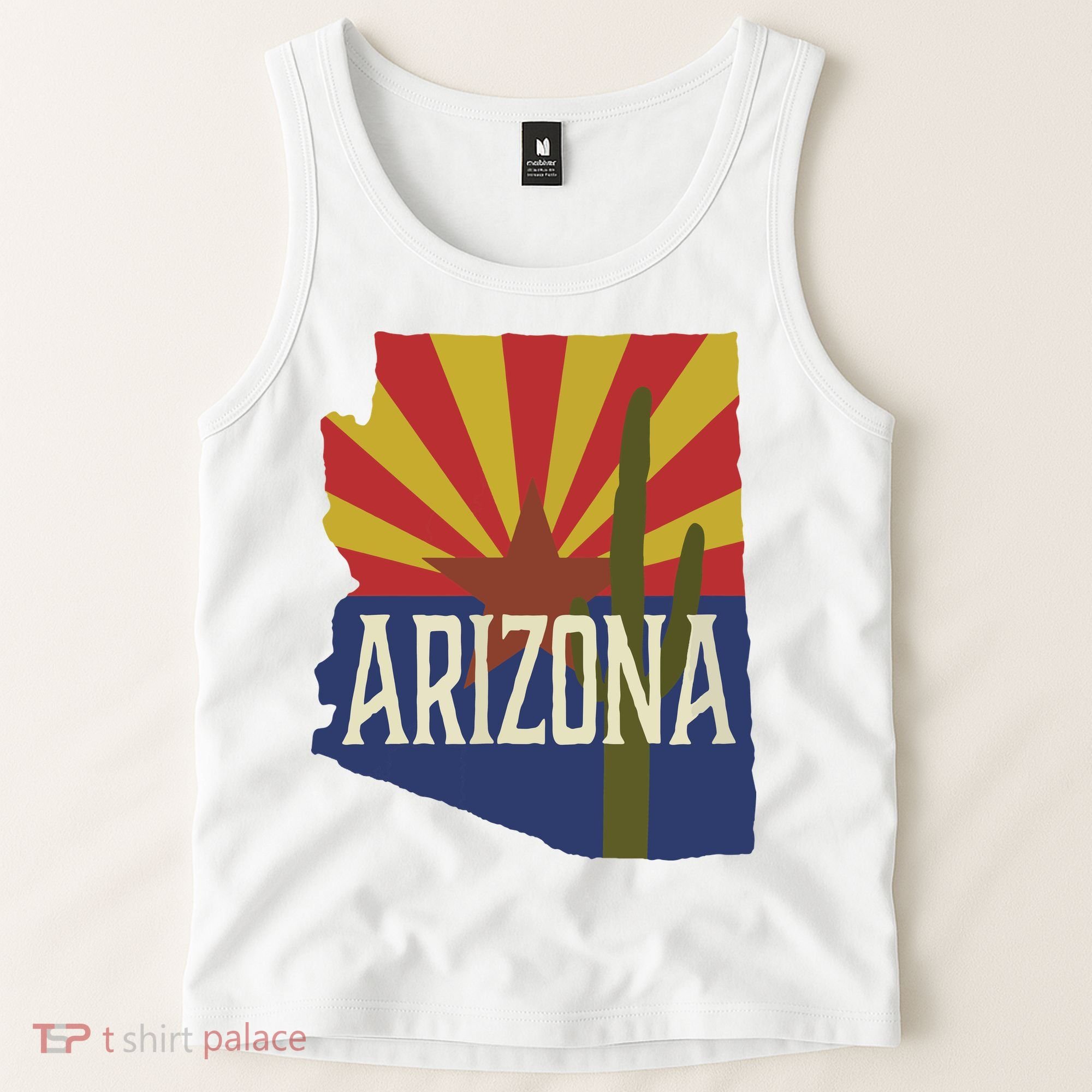 Arizona State Flag Saguaro Tank Top