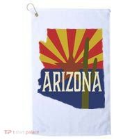 Arizona State Flag Saguaro Golf Towel thumb 0