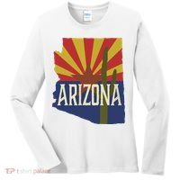 Arizona State Flag Saguaro Women's Long Sleeve Shirt thumb 0