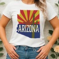 Arizona State Flag Saguaro Women's T-Shirt thumb 2