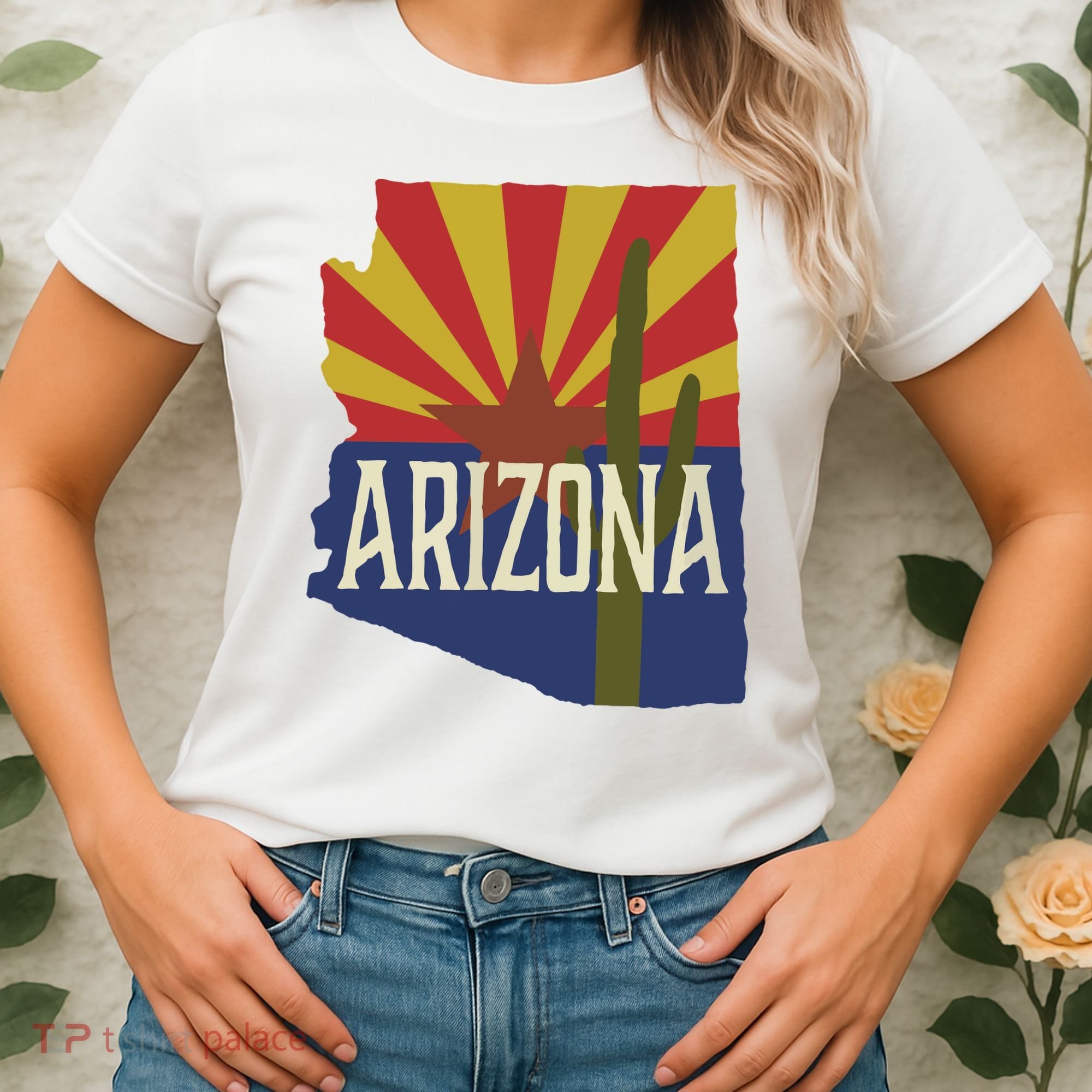 Arizona State Flag Saguaro Women's T-Shirt