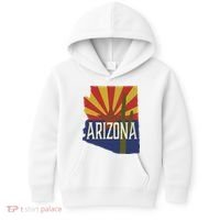 Arizona State Flag Saguaro Kids Hoodie thumb 0