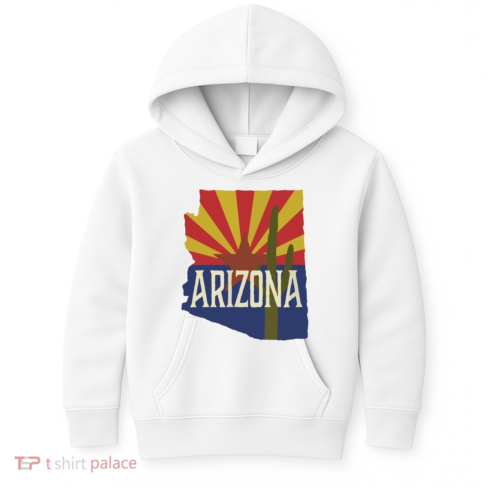 Arizona State Flag Saguaro Kids Hoodie