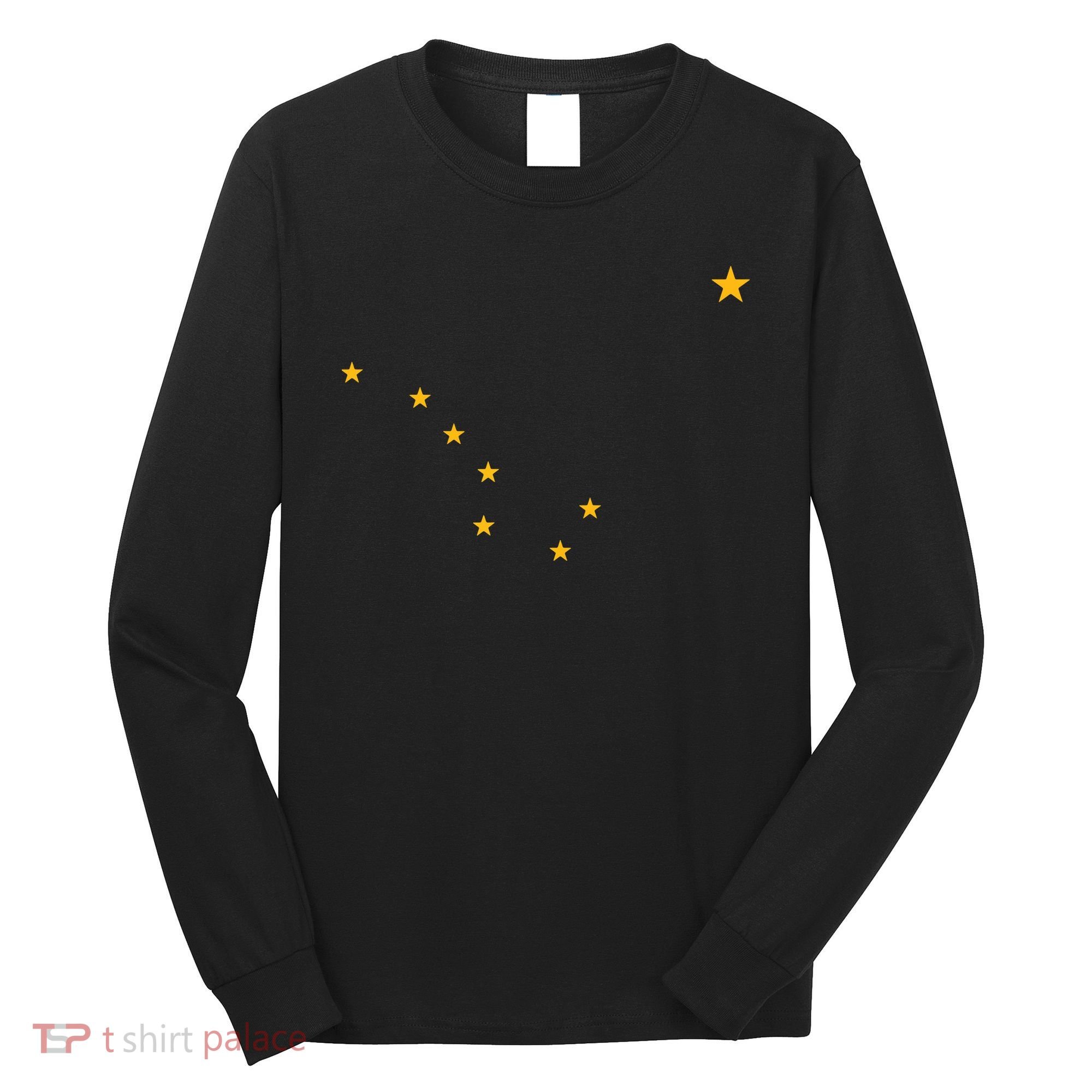 Alaska State Flag Shirts Stars Astrology Big Dipper Long Sleeve Shirt