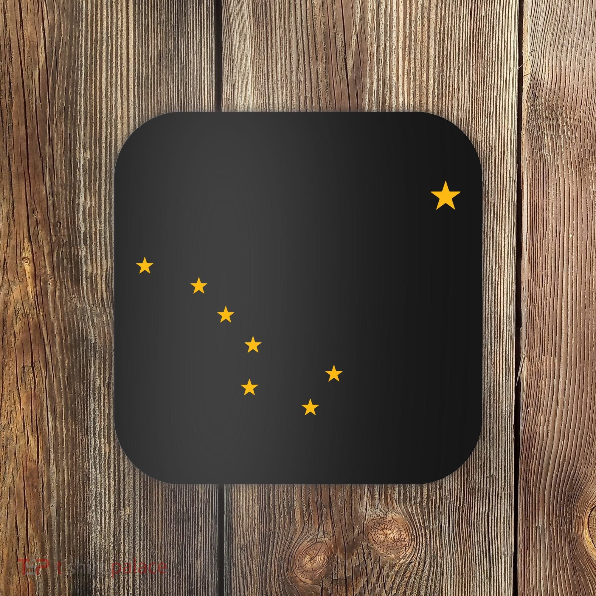 Alaska State Flag Shirts Stars Astrology Big Dipper Coaster