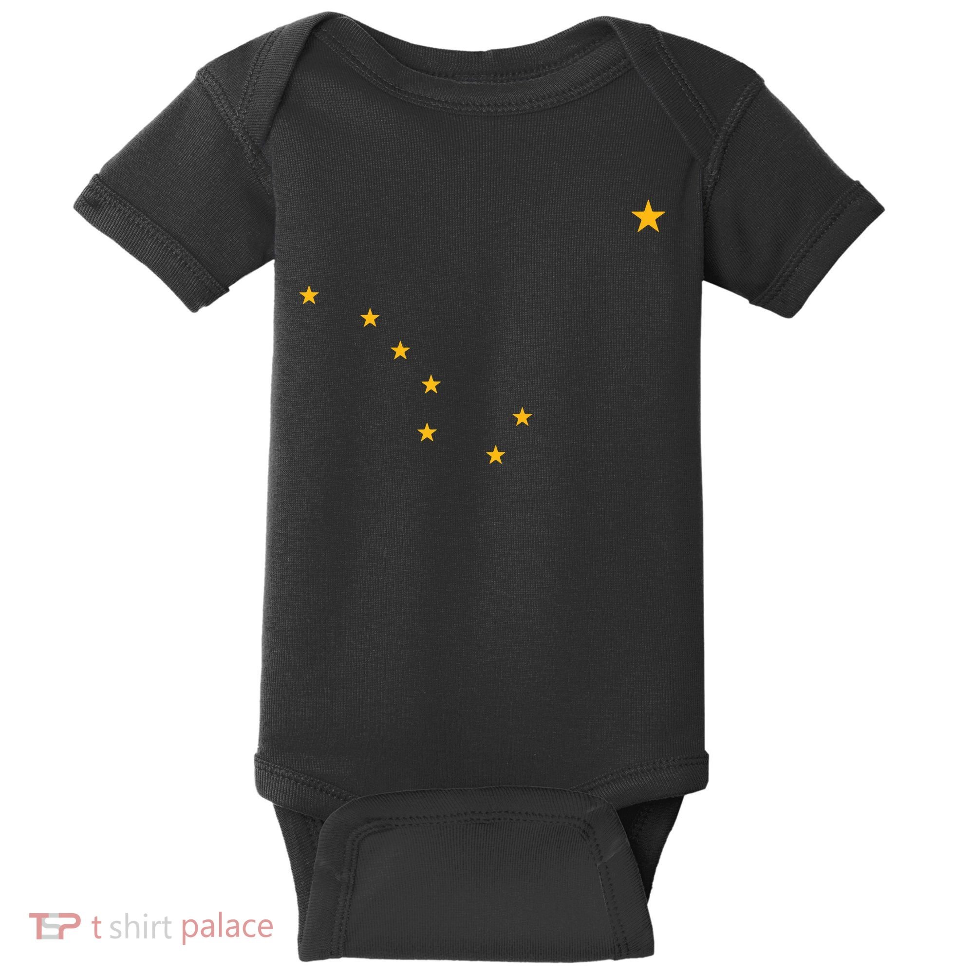 Alaska State Flag Shirts Stars Astrology Big Dipper Baby Bodysuit