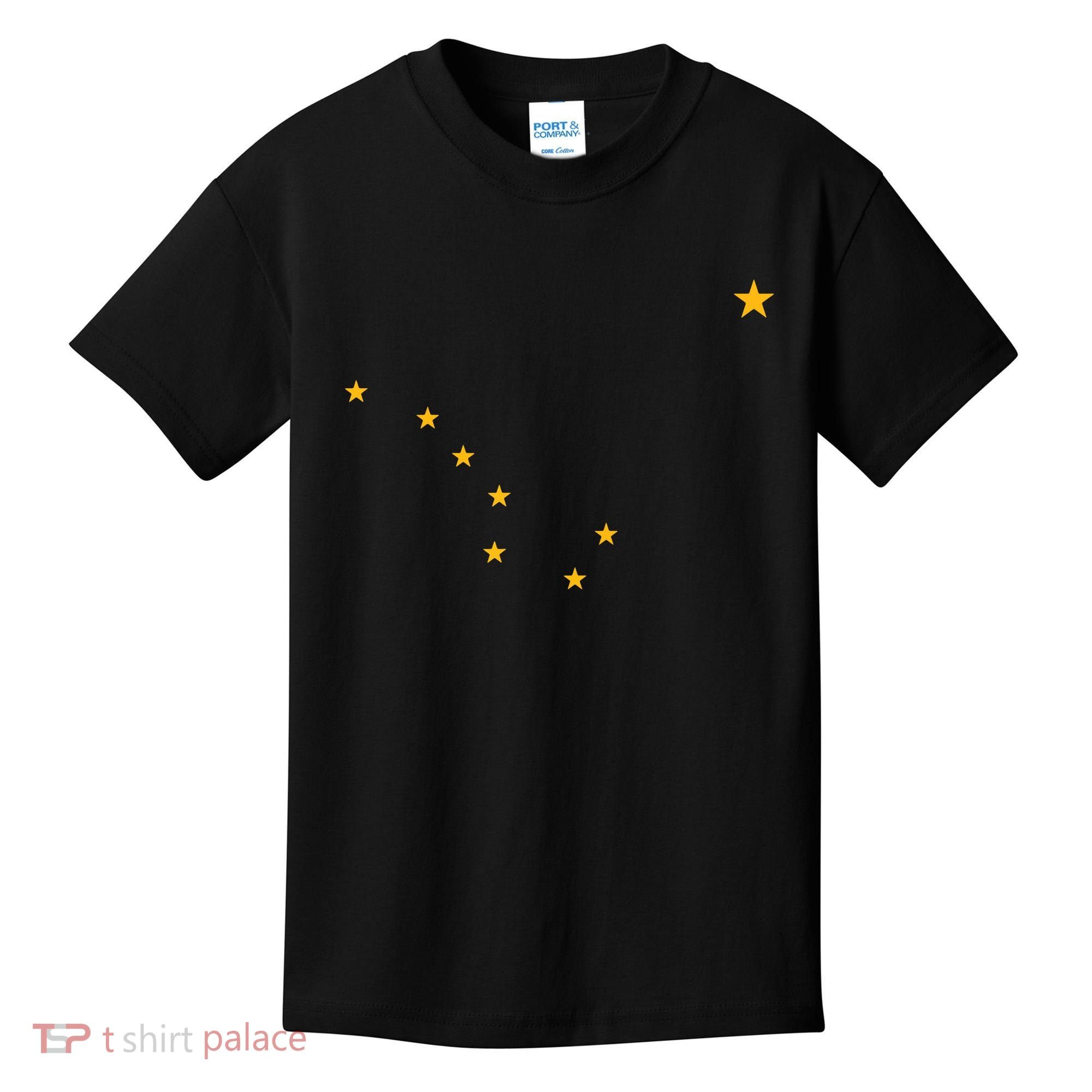 Alaska State Flag Shirts Stars Astrology Big Dipper Kids T-Shirt