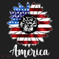 America Sunflower Flag 4th July Women's Sweatshirt thumb 2