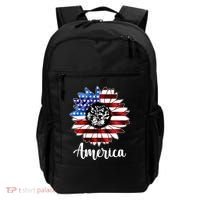 America Sunflower Flag 4th July Backpack thumb 0