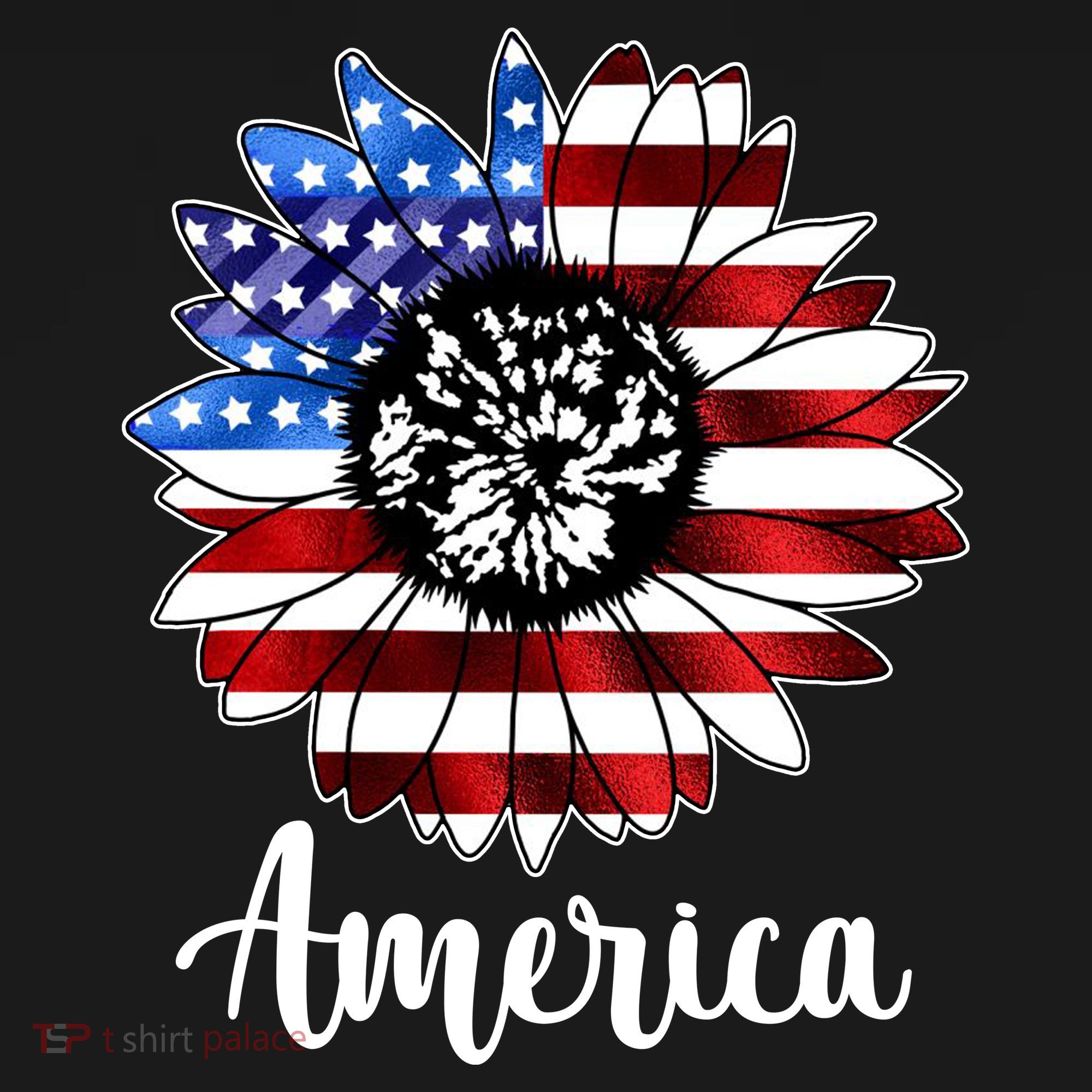 America Sunflower Flag 4th July Bucket Hat