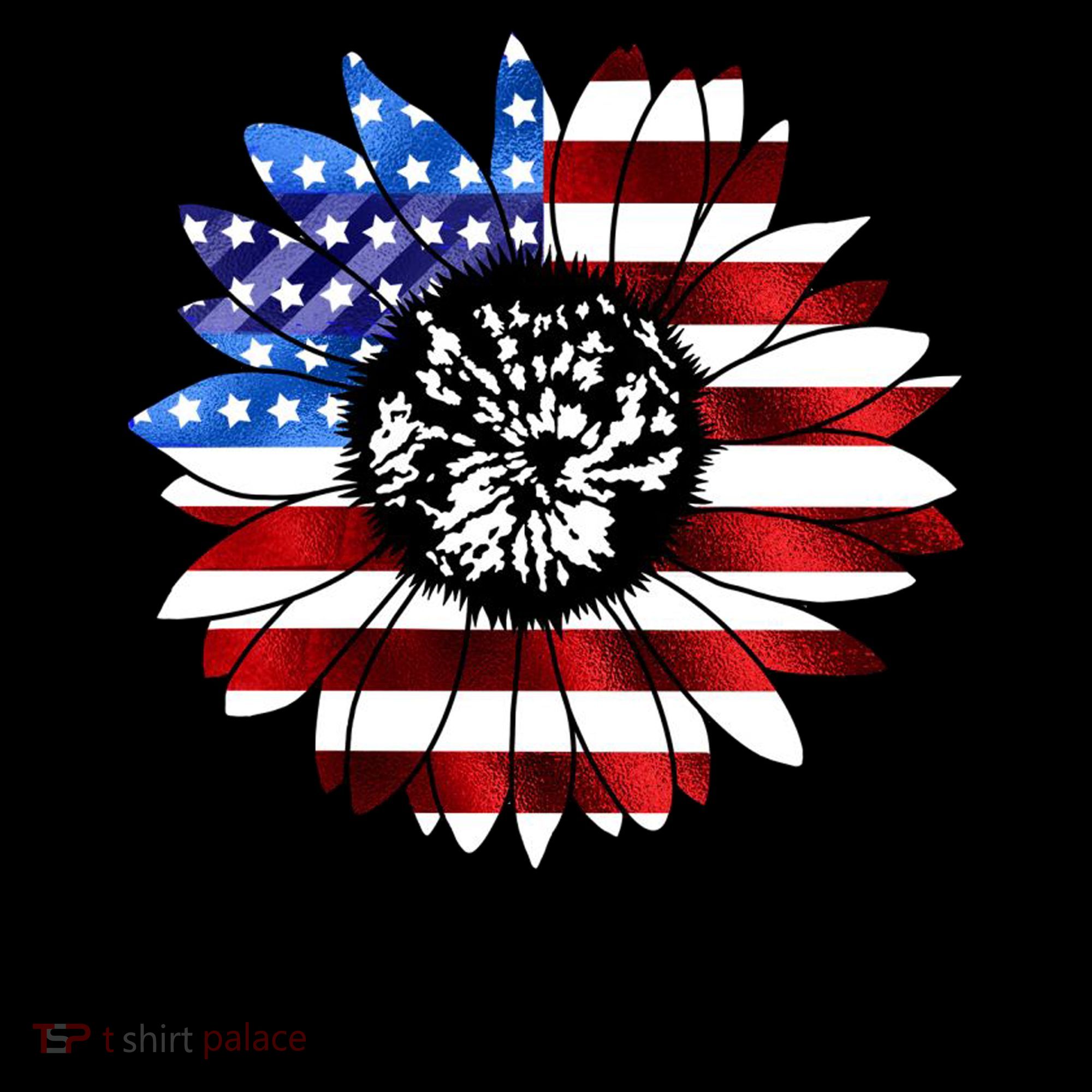 America Sunflower Flag 4th July Coffee Mug