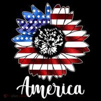 America Sunflower Flag 4th July Women's Hoodie thumb 2