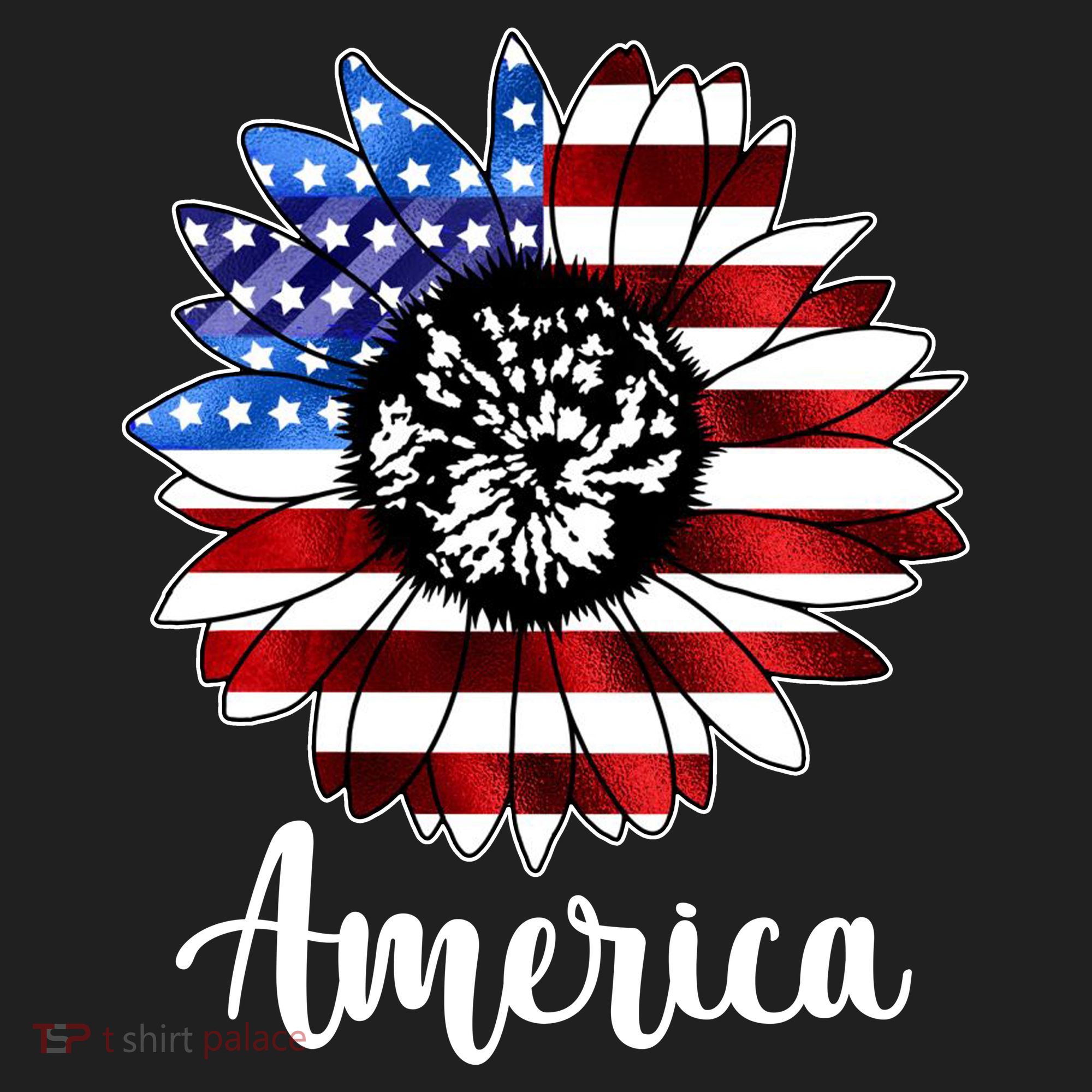America Sunflower Flag 4th July Hat