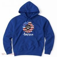 America Sunflower Flag 4th July Hoodie thumb 0