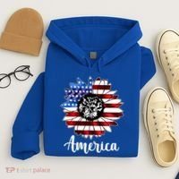 America Sunflower Flag 4th July Hoodie thumb 4