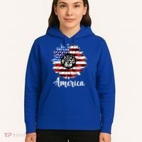 America Sunflower Flag 4th July Hoodie thumb 5