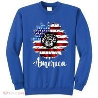 America Sunflower Flag 4th July Sweatshirt thumb 0