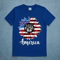 America Sunflower Flag 4th July T-Shirt thumb 5