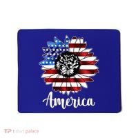 America Sunflower Flag 4th July Mousepad thumb 0