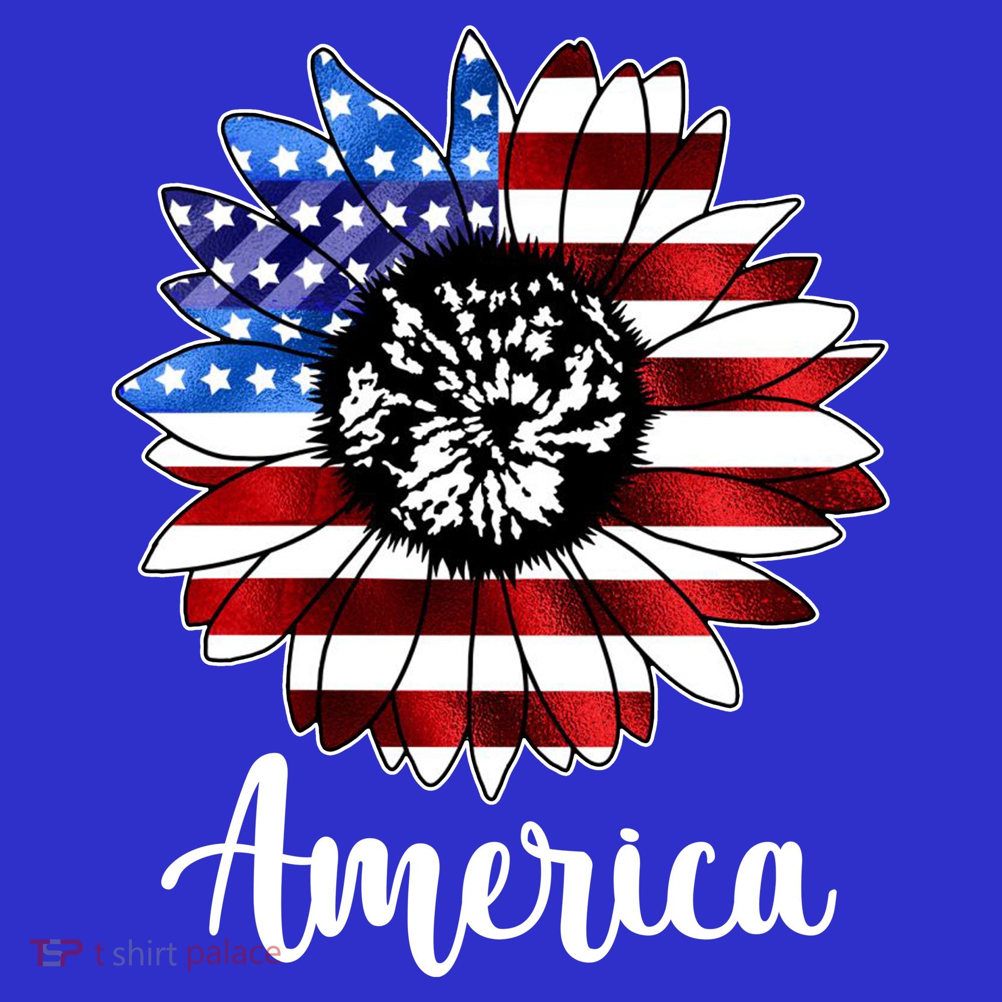 America Sunflower Flag 4th July Tank Top