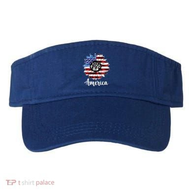 America Sunflower Flag 4th July Visor