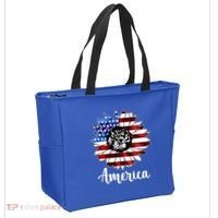 America Sunflower Flag 4th July Tote Bag thumb 2
