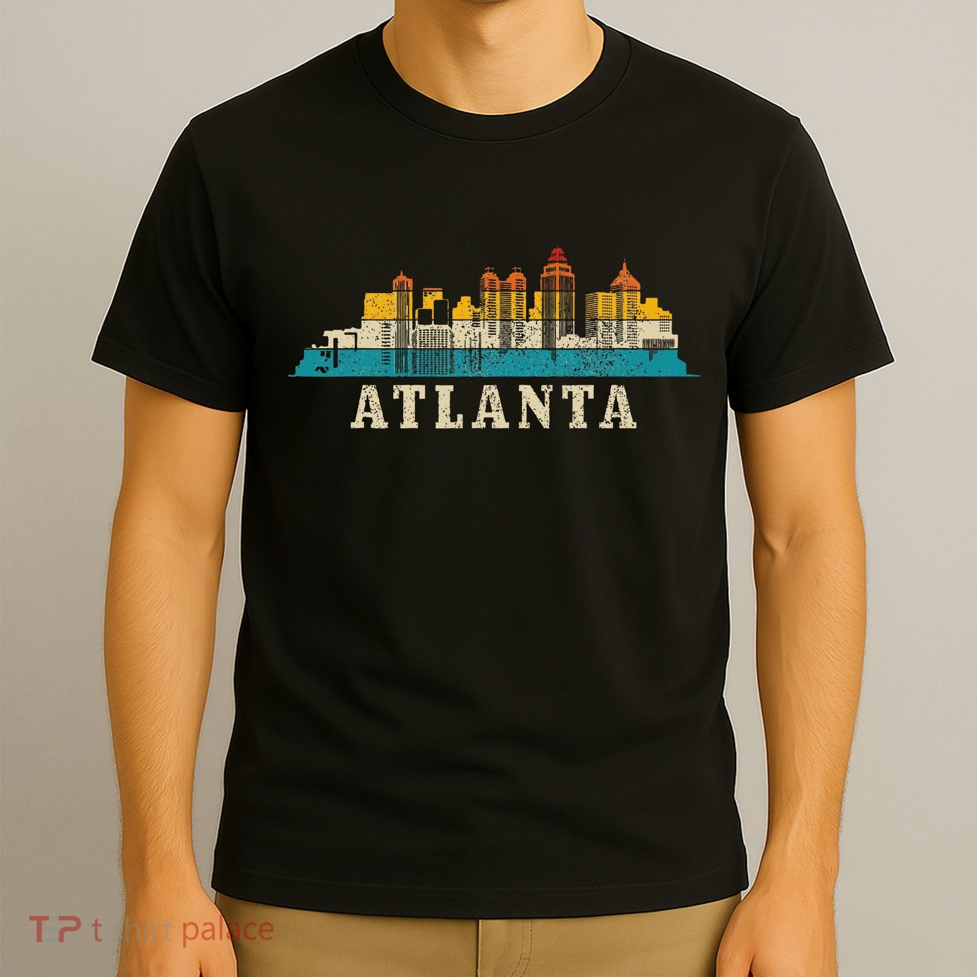 Atlanta Skyline Georgia ATL Vintage Pride Retro T-Shirt