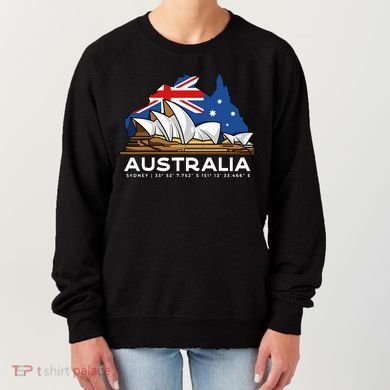 Australia Sydney Gps Coordinates Opera House Women's Sweatshirt