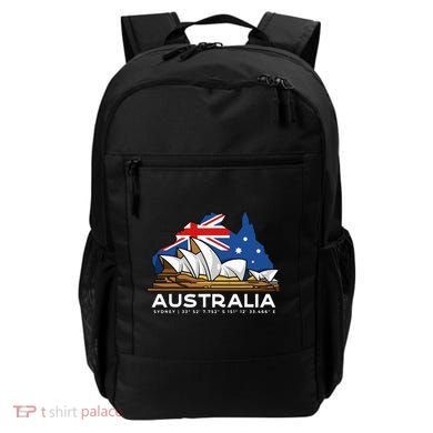 Australia Sydney Gps Coordinates Opera House Backpack