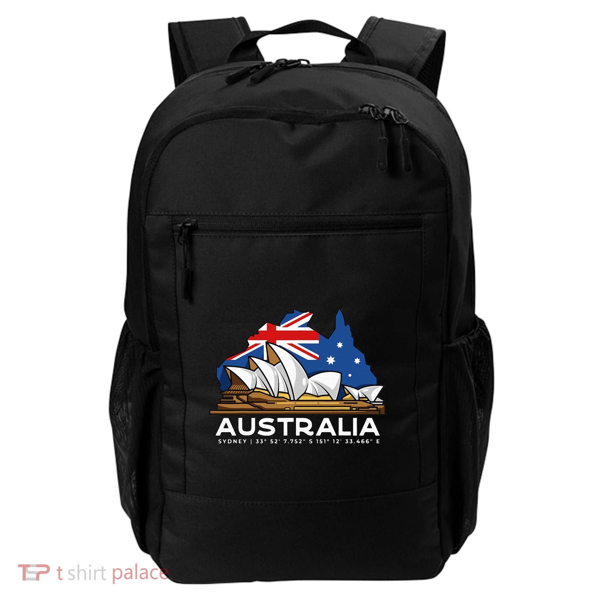 Australia Sydney Gps Coordinates Opera House Backpack