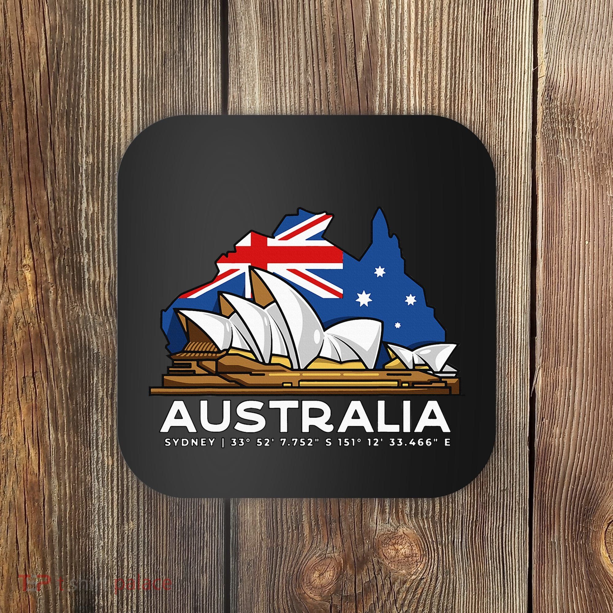Australia Sydney Gps Coordinates Opera House Coaster