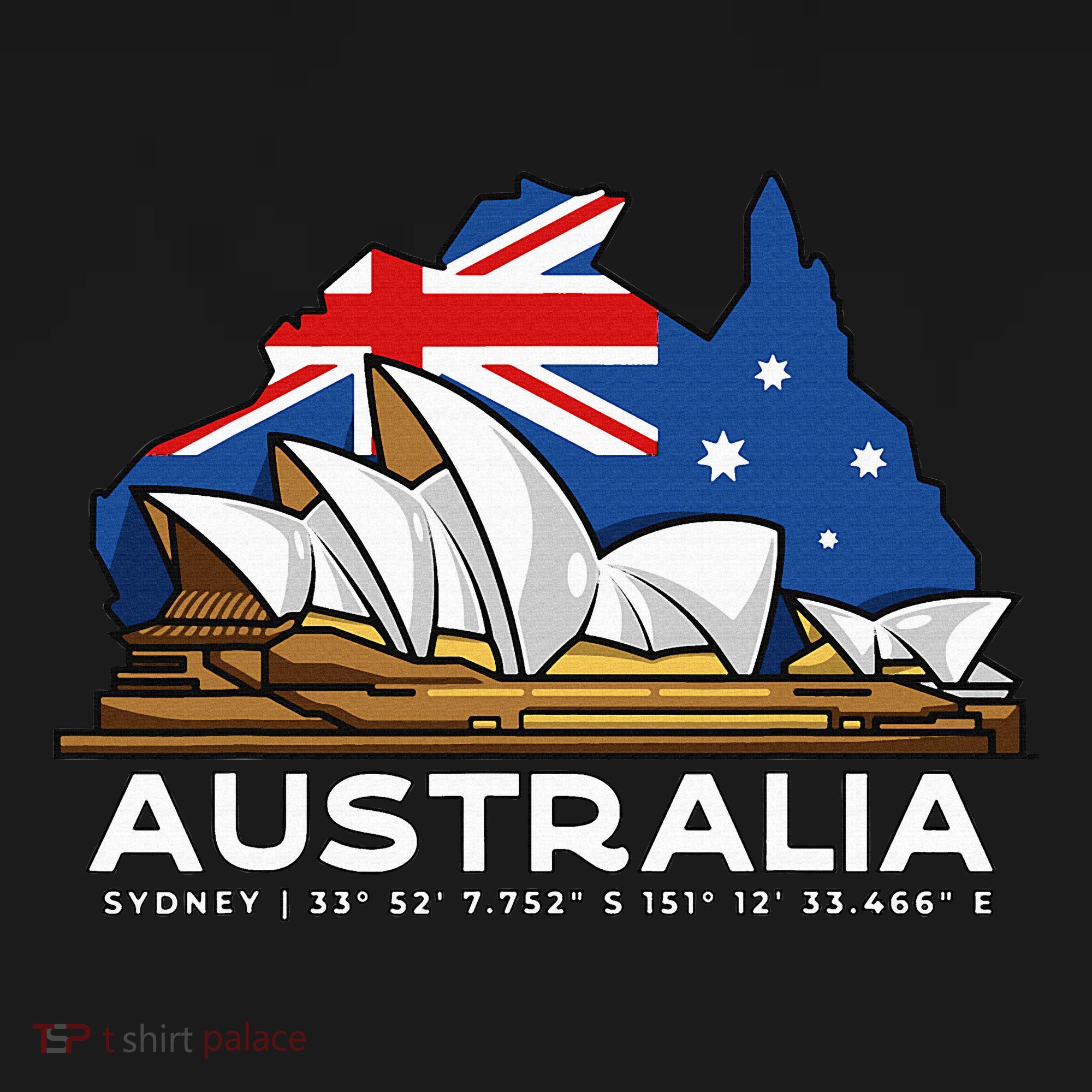 Australia Sydney Gps Coordinates Opera House Pajama Set