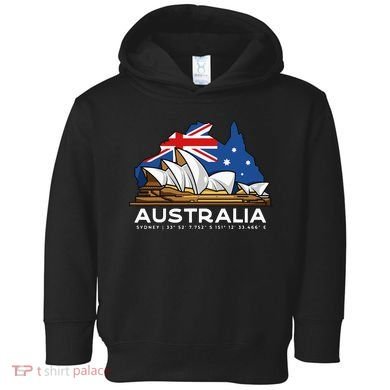 Australia Sydney Gps Coordinates Opera House Toddler Hoodie