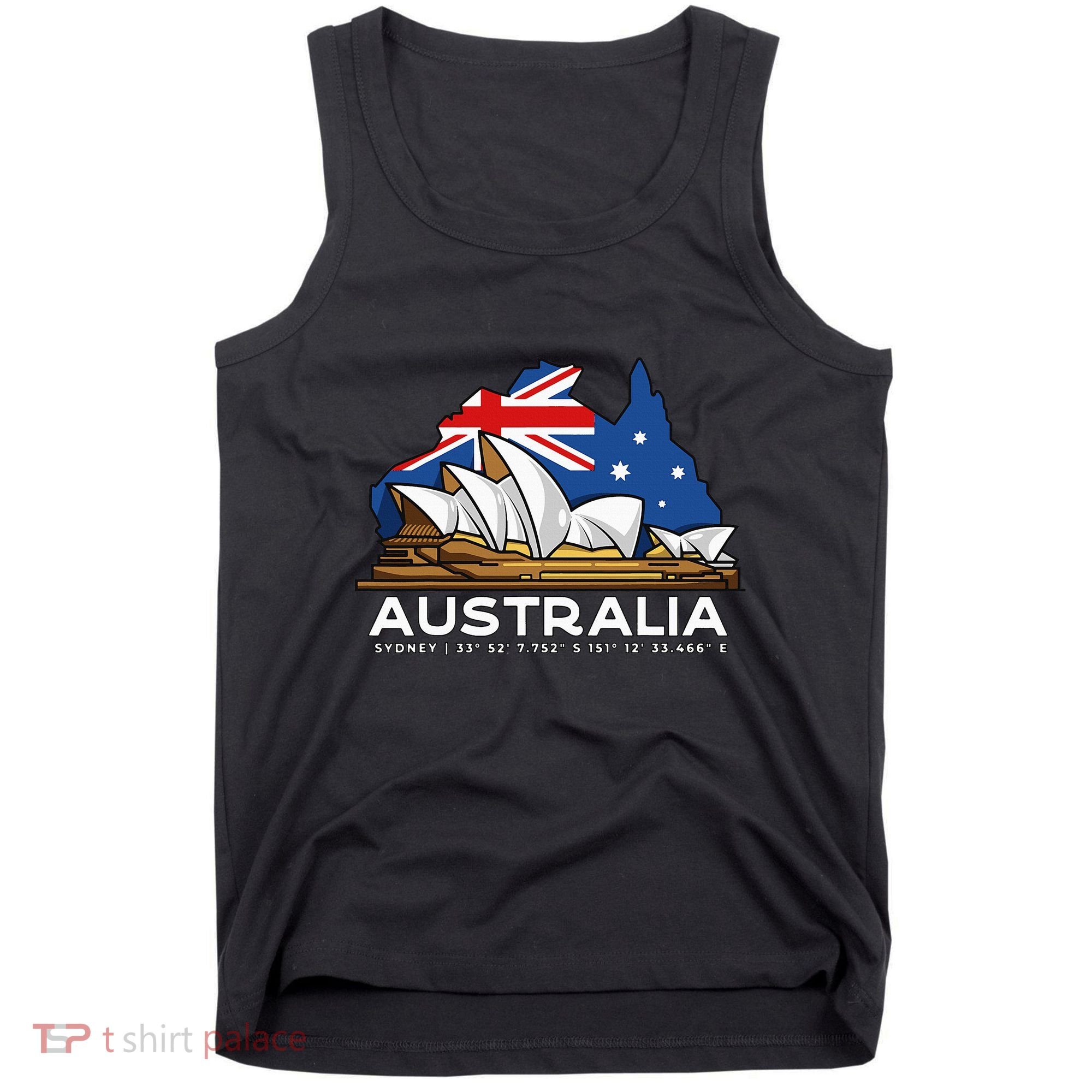 Australia Sydney Gps Coordinates Opera House Tank Top