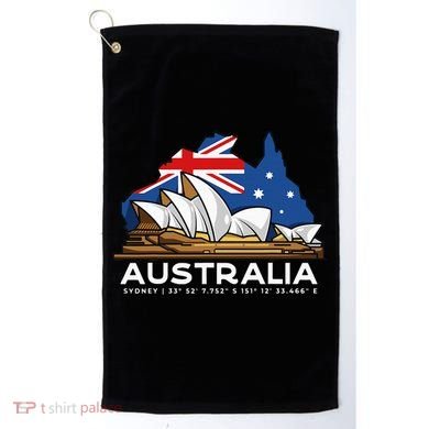 Australia Sydney Gps Coordinates Opera House Golf Towel