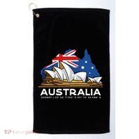 Australia Sydney Gps Coordinates Opera House Golf Towel thumb 0