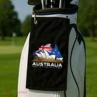 Australia Sydney Gps Coordinates Opera House Golf Towel thumb 2
