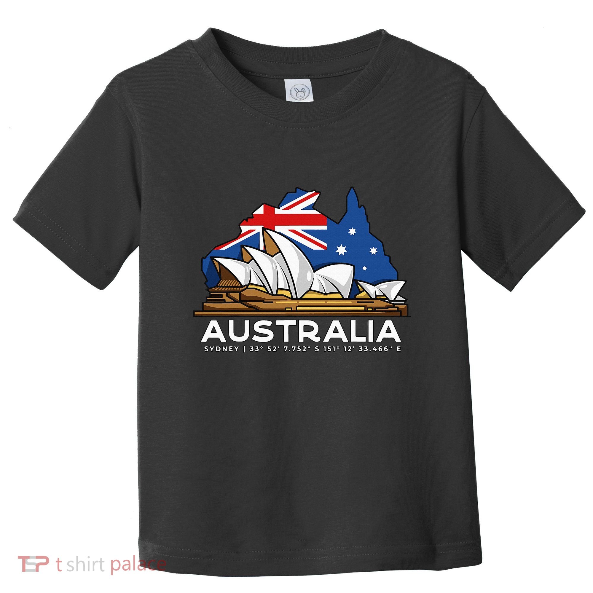 Australia Sydney Gps Coordinates Opera House Toddler T-Shirt
