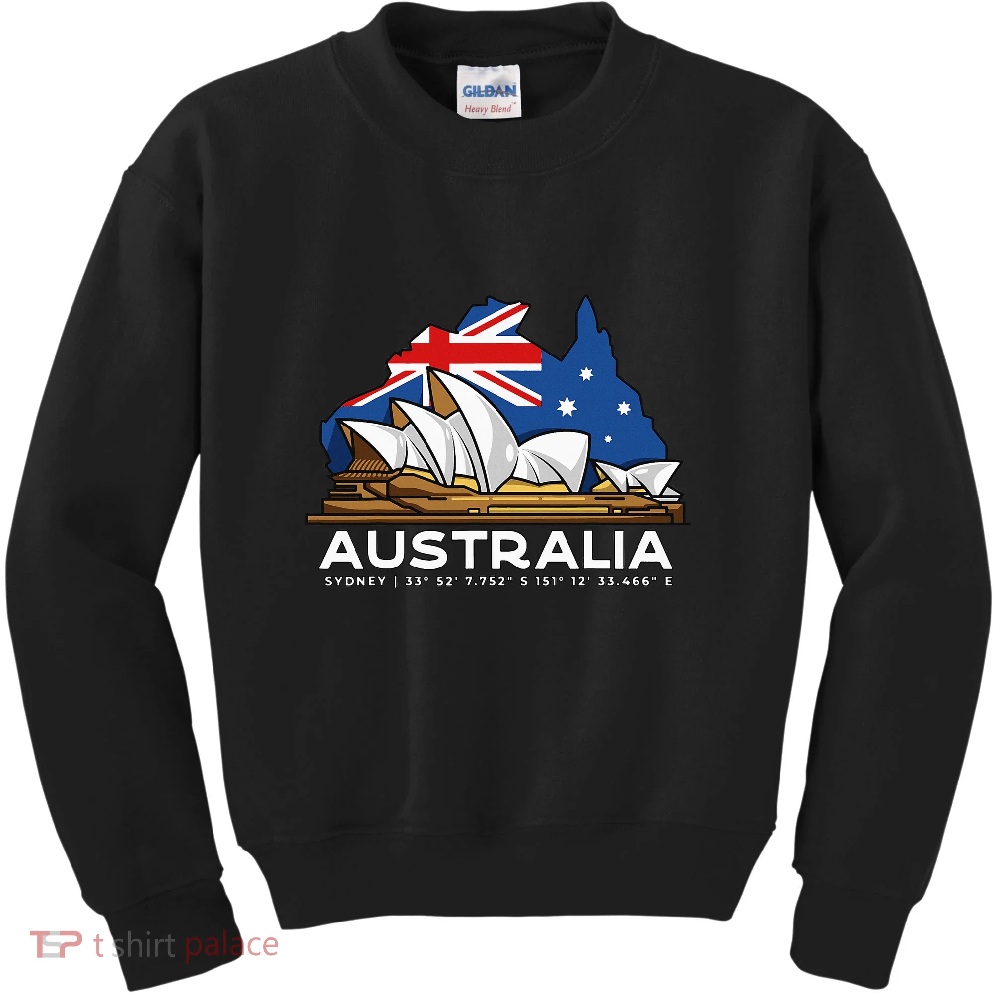 Australia Sydney Gps Coordinates Opera House Kids Sweatshirt