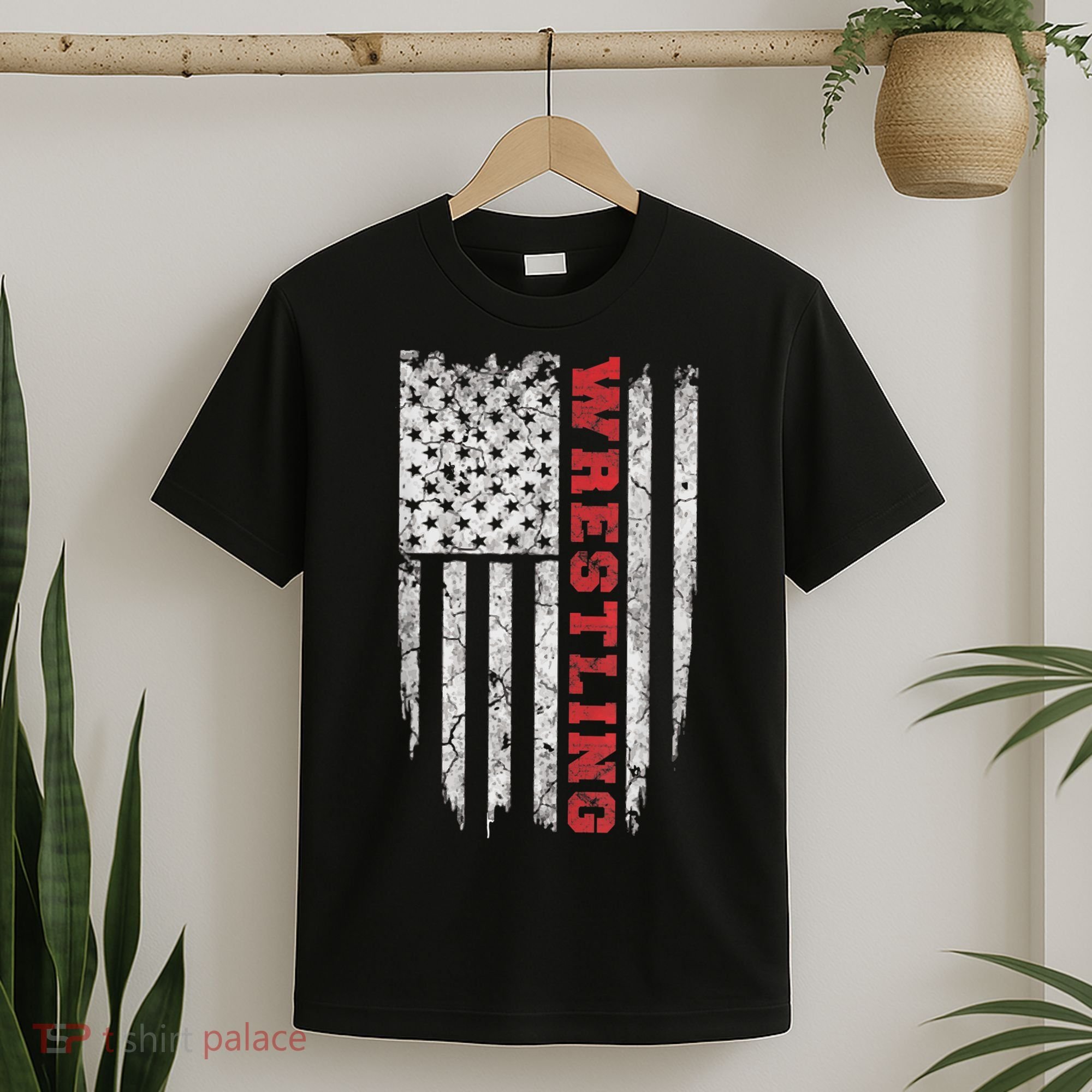American Sport Gift Wrestling TShirt USA Gift T-Shirt